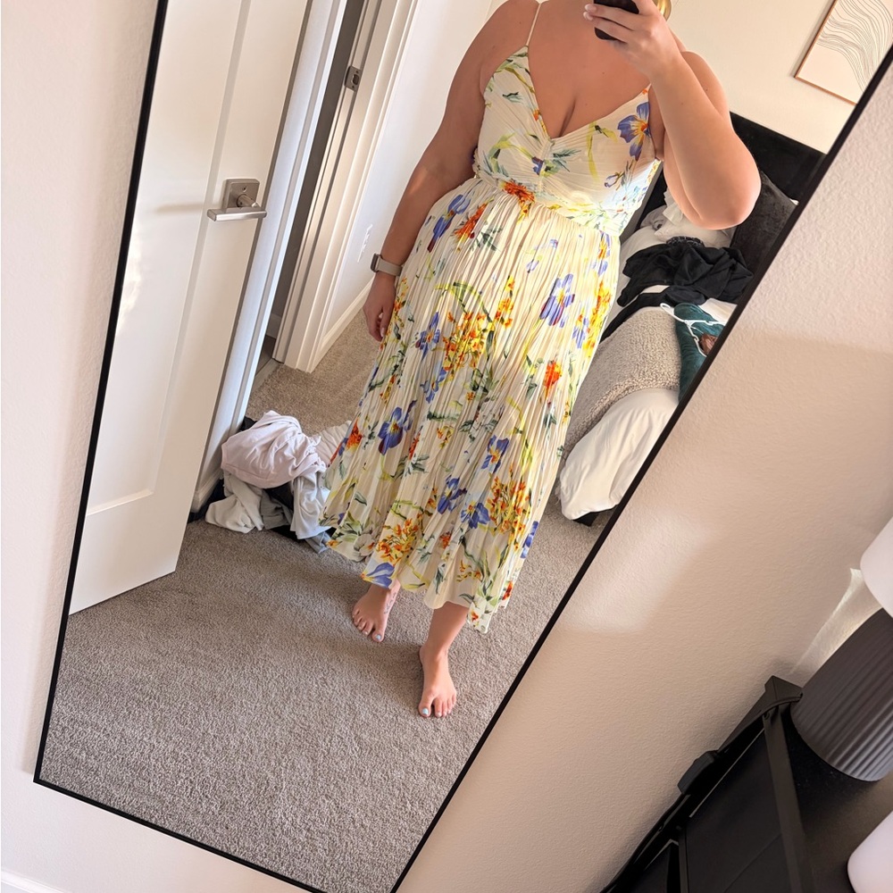 Astr Multicolor Smocked Dress